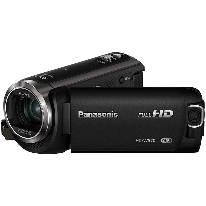 Panasonic HC-W570 Twin Recording HD Wi-Fi Video Camera Camcorder with 64GB Card + Case + LED Light & Bracket +... N2