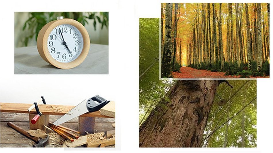 Surborder Shop Creative Small Round Classic Wood Silent Desk Travel Alarm Clock With Nightlight N4