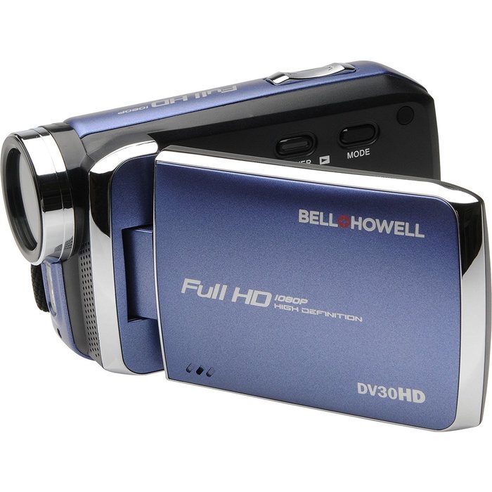 Bell & Howell DV30HD 1080p HD Video Camera Camcorder (Blue) with 16GB Card + Battery + Case + Tripod + LED Video... N3