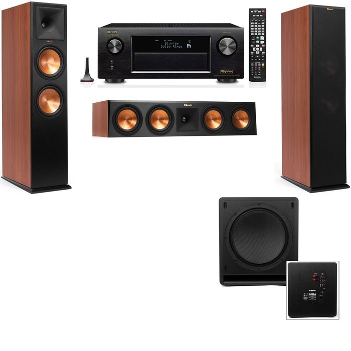 Klipsch RP-280F Tower Speakers CH-SW-112-3.1-Denon AVR-X4100W