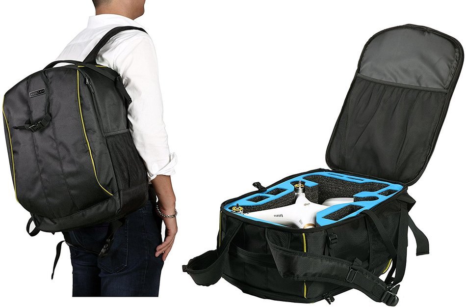 DJI Phantom 4 Backpack, also Fits Phantom 3 Model Quadcopter Drones, ULTRA HIGH END, Water Resistant, Fits Accessories... N25