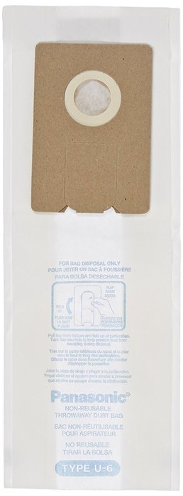 Panasonic MC-V145M Type U-6 Bags for Upright Vacuums - 3 / BG