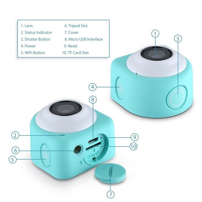 VicTec HD 1080P WiFi Mini Lifestyle Action Video Camera Camcorder 8 Mega Pixel COMS + 145&ordm; Wide Angle Lens with... N12