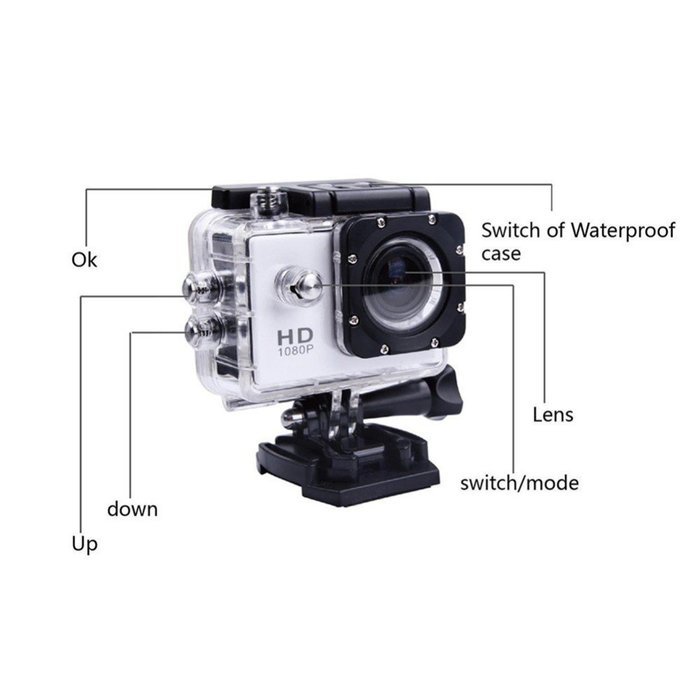 Waterproof Car Driving Recorder Camcorder SJ4000 Full HD 1080P 3MP Diving Bicycle Action Camera 30m Car DVR Sports... N5