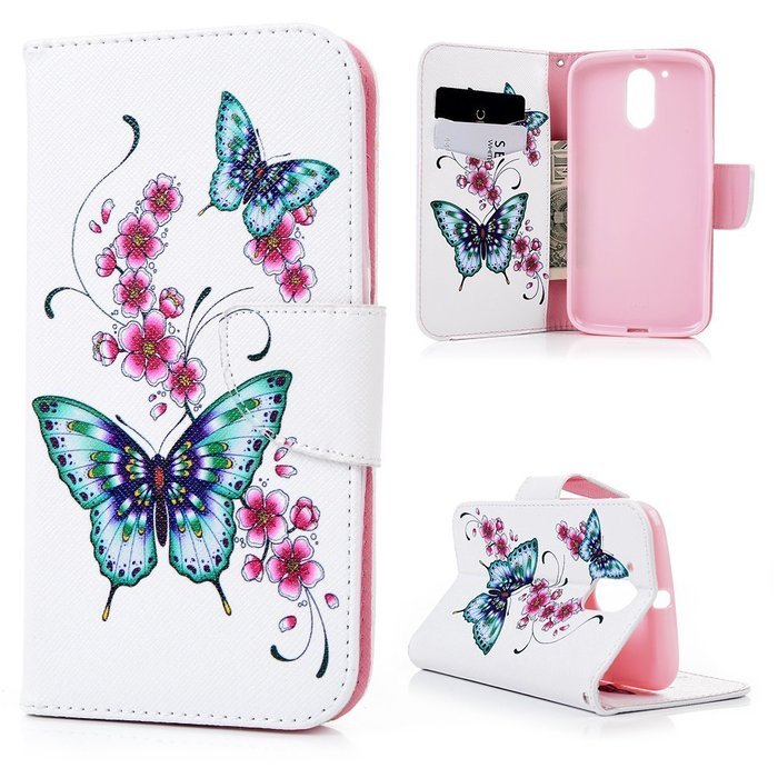 MOTO G4 Case,Motorola MOTO G4 Case - Wallet Flip Stand Case PU Leather Case with Shockproof TPU Inner Bumper Colorful... N45