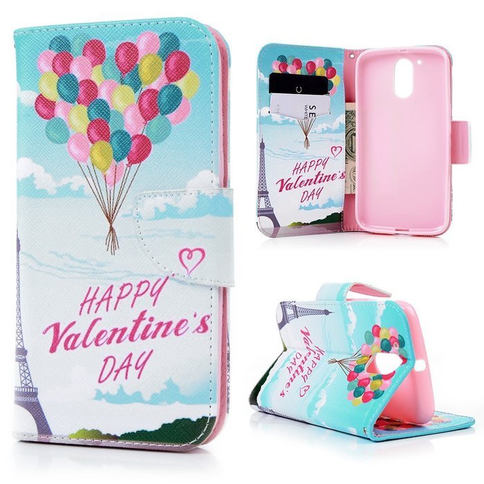 MOTO G4 Case,Motorola MOTO G4 Case - Wallet Flip Stand Case PU Leather Case with Shockproof TPU Inner Bumper Colorful... N50