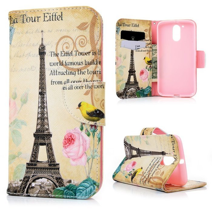 MOTO G4 Case,Motorola MOTO G4 Case - Wallet Flip Stand Case PU Leather Case with Shockproof TPU Inner Bumper Colorful... N54