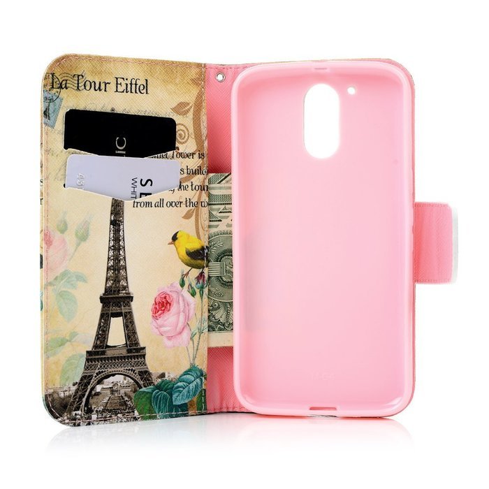 MOTO G4 Case,Motorola MOTO G4 Case - Wallet Flip Stand Case PU Leather Case with Shockproof TPU Inner Bumper Colorful... N56