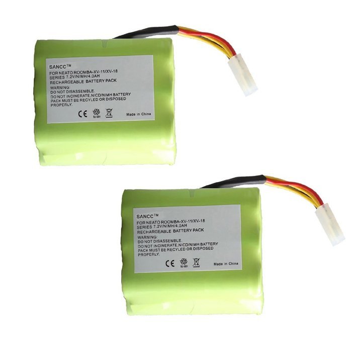 SANCC&trade; 2 Pack 7.2V 4000Mah Neato XV Series Replacement Battery for Neato XV-11, XV-12, XV-14, XV-15, XV-21, XV... N5