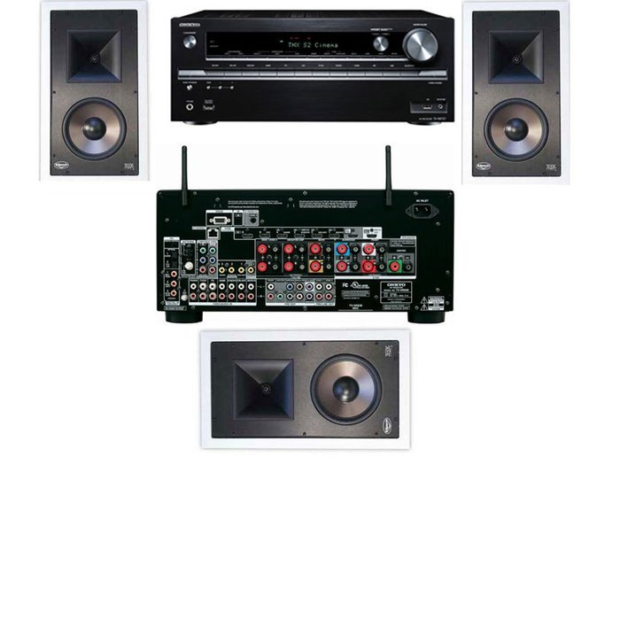 Klipsch KL-7800-THX In-Wall (3 Each)-Onkyo TX-NR838 7.2 Channel- White