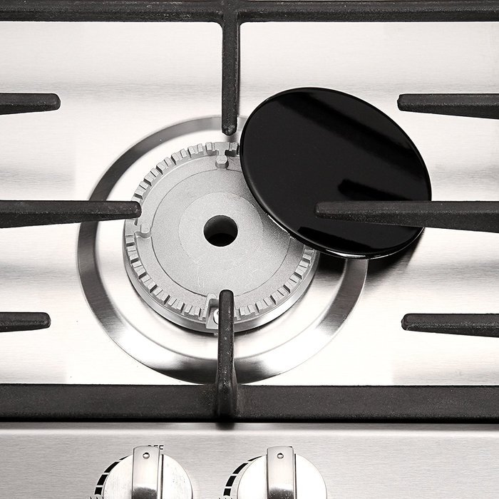 Windmax 34" Silver Stainless Steel 6 Burners Built-In Stove LPG/NG Fixed Cooktop Cooker
