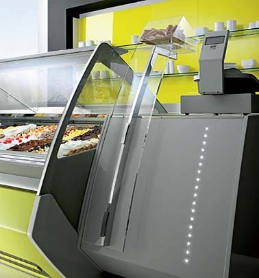 VENTURA XP II TECNICA Gelato Ice Cream Showcase Display Freezer / Gelato Machine T6 (5 Liter Pan / 12 Flavors) N3