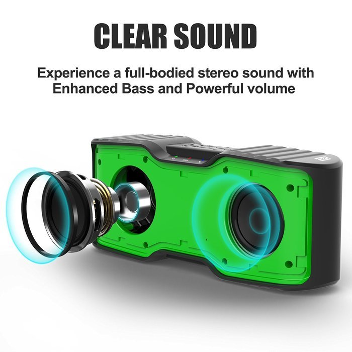 AOMAIS Sport II Portable Wireless Bluetooth Speakers 4.0 with Waterproof IPX7,20W Bass Sound,Stereo Pairing,Durable... N7