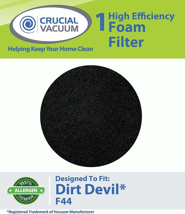 1 Dirt Devil F44 Foam Filter, Fits Inside Dirt Devil Part #304019001 (3-04019-001), Designed and Engineered by... N2