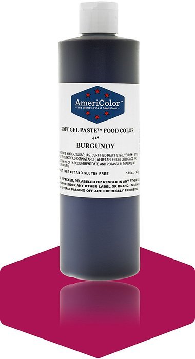 BURGUNDY 13.5 Ounce Soft Gel Paste Food Color