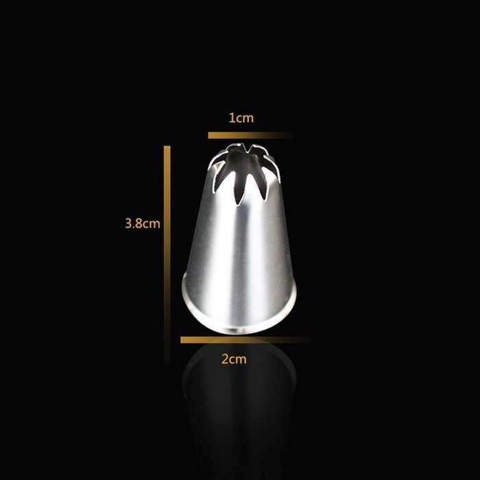 VIASA 6X DIYCake Baking Stainless Steel Icing Piping Nozzles Pastry Tips Fondant Cup N5