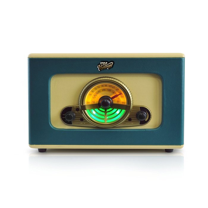 Pyle Bluetooth Speakers Turntable,Classic Style (PVTT15UBT)