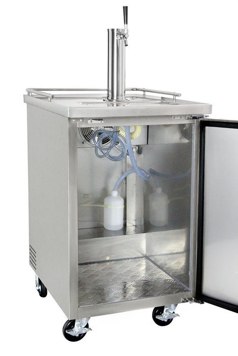 Kegco Commercial Grade Homebrew Kegerator Four Faucet Ball Lock Keg Dispenser Black N32