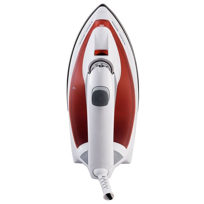BLACK+DECKER F920 Light 'N Easy Compact Steam Iron, White/Red N4