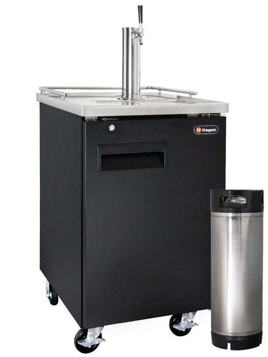 Kegco Commercial Grade Homebrew Kegerator Four Faucet Ball Lock Keg Dispenser Black N35
