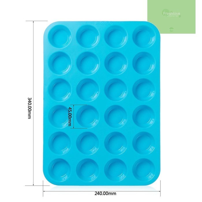 Freshlove large mini muffin pans 24 cup jumbo silicone pan for