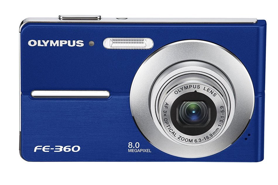 Olympus FE360 8MP Digital Camera with 3x Optical Dual Zoom (Blue) N3