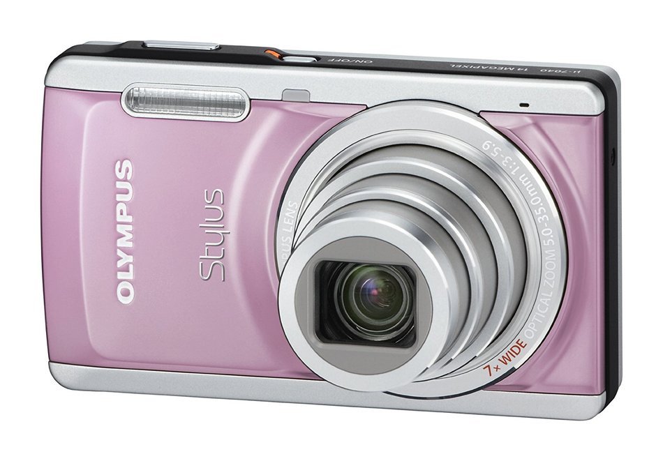 Olympus Stylus 7040 14 MP Digital Camera with 7x Wide Angle Dual Image Stabilized Zoom and 3.0 inch LCD (Pink)... N6