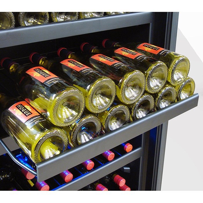 Vinotemp VNTVT-140RV-2ZR 154-Bottle Right Hinge Dual-Zone Freestanding Wine Cooler N4