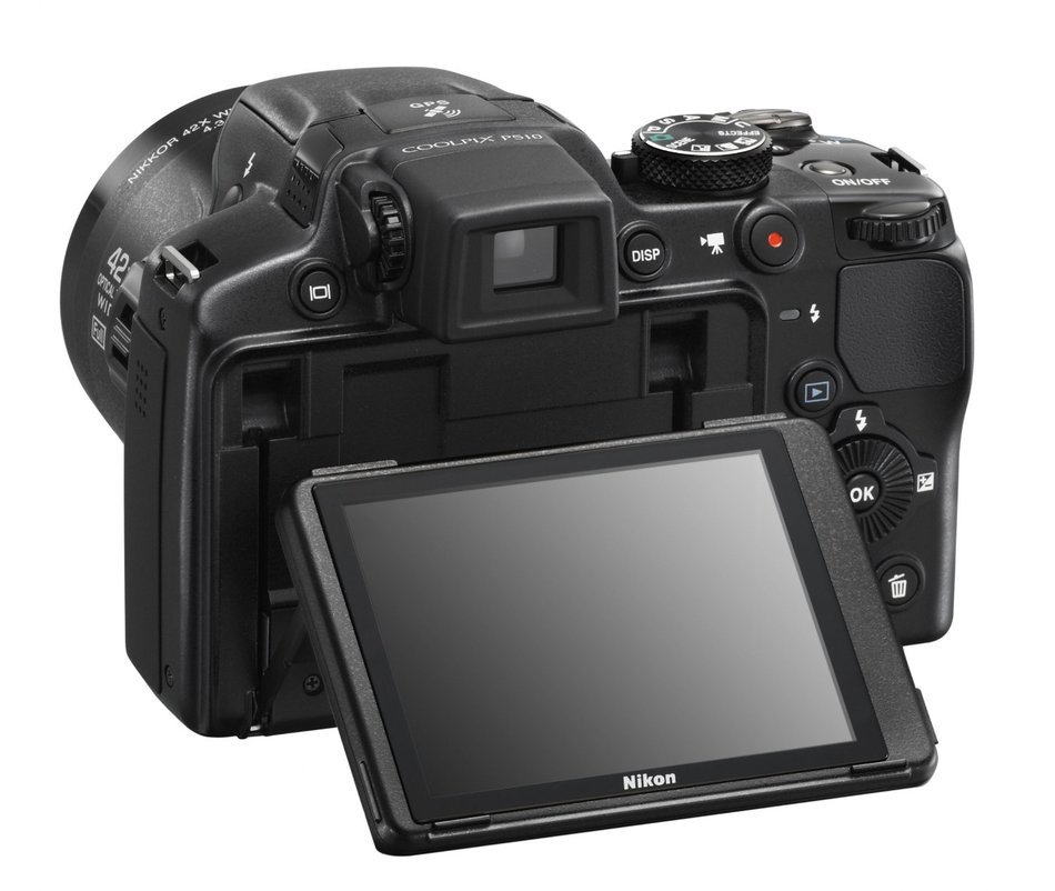 Nikon COOLPIX P510 16.1 MP CMOS Digital Camera with 42x Zoom NIKKOR ED Glass Lens and GPS Record Location (Black... N9