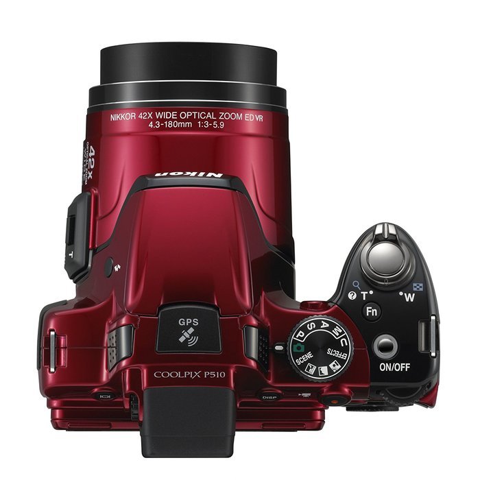 Nikon COOLPIX P510 16.1 MP CMOS Digital Camera with 42x Zoom NIKKOR ED Glass Lens and GPS Record Location (Black... N10