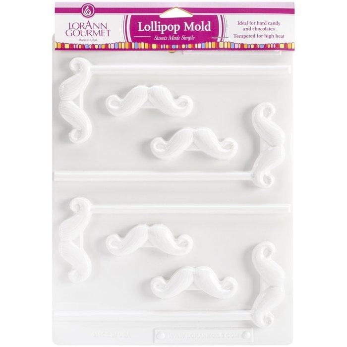 LorAnn Oils Mustache Lollipop Sheet Mold