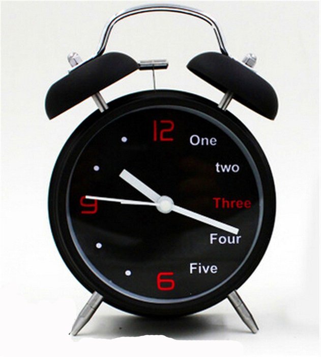 Surborder Shop Creative Twin Bell Analog Alarm Clock Battery Operated