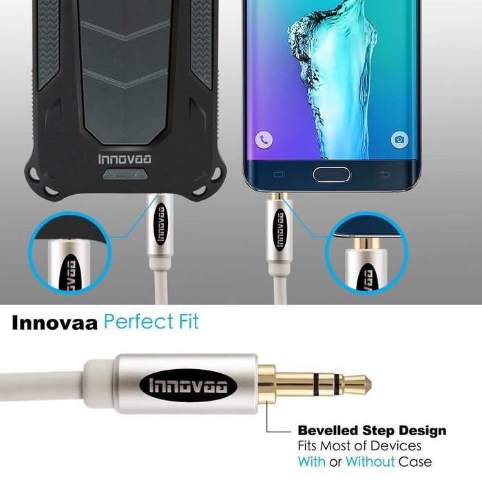 AUX Audio Cable, INNOVAA Universal Stereo Audio Male to Male 3.5mm AUX Cable - 20 Feet N10