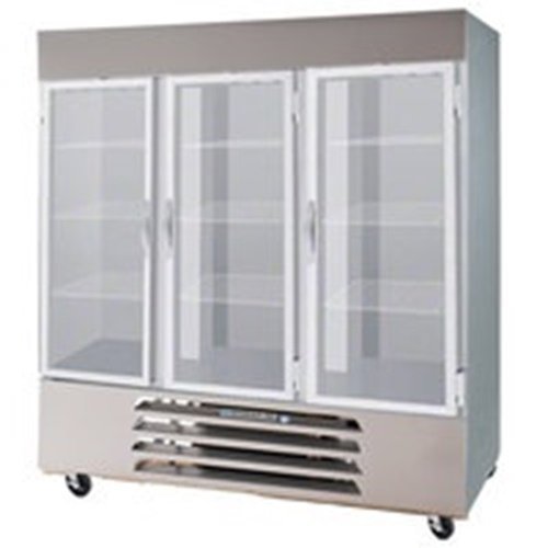 Beverage-Air RB72-1G 75" Vista Series Three Sections Glass Door Reach-In