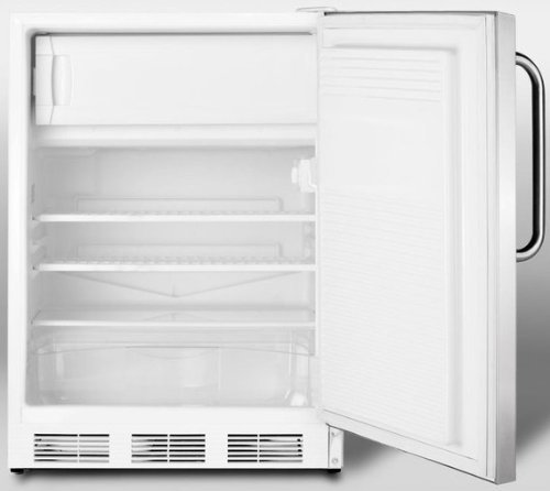 Summit Stainless Steel Full Refrigerator Freestanding Refrigerator CT66JSSTB N2