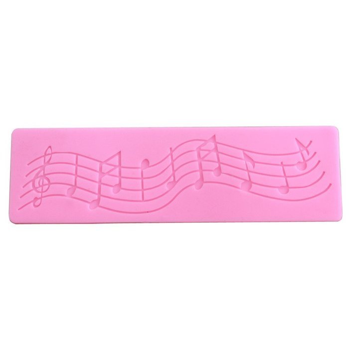 Yingwei Pink Music Note Ribbon Cutter Silicone Cake Decoration Tool