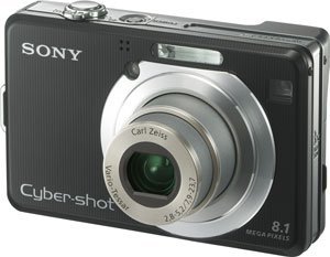Sony Cybershot DSC-W100 8.1MP Digital Camera with 3 x Optical Zoom (Black)