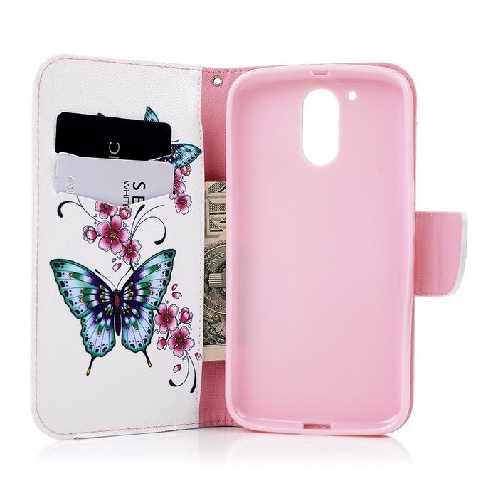 MOTO G4 Case,Motorola MOTO G4 Case - Wallet Flip Stand Case PU Leather Case with Shockproof TPU Inner Bumper Colorful... N63