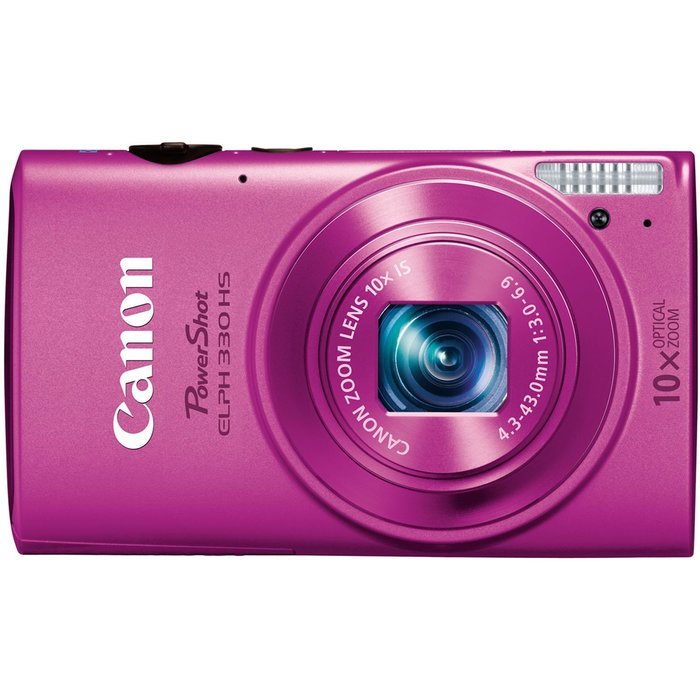 Canon PowerShot ELPH 330 12MP Digital Camera with 10x Optical Image Stabilized Zoom with 3-Inch LCD (Pink) (OLD... N7