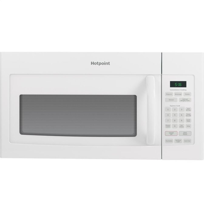 Hotpoint RVM5160DHWW 1.6 Cu. Ft. White Over-the-Range Microwave N2