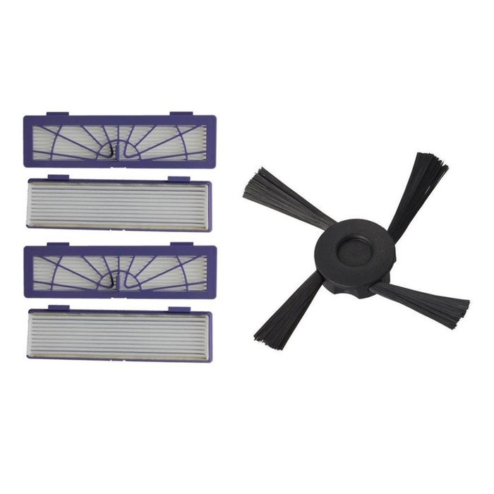 Canserin 4PC Filter + 1PC Vacuum Cleaning Robots Side Brushes Replacement for Neato Botvac 70e 75 80 85