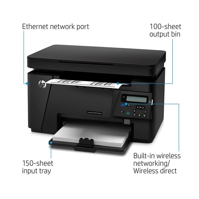 HP LaserJet Pro M125nw All-in-One Wireless Laser Printer (CZ173A) N3