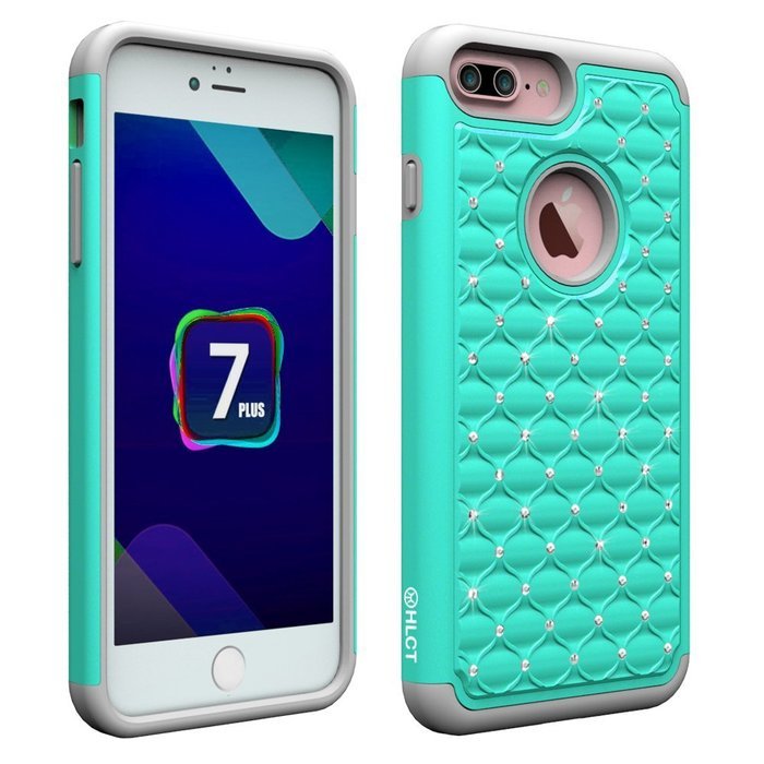 iPhone 7 Plus Case, [5.5 Inch] by HLCT, Soft Interior Silicone Bumper & Hard Shell Solid PC Back, Shock-Absorption... N11