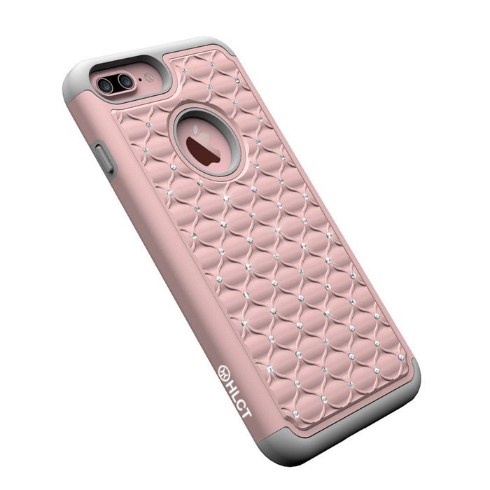 iPhone 7 Plus Case, [5.5 Inch] by HLCT, Soft Interior Silicone Bumper & Hard Shell Solid PC Back, Shock-Absorption... N18