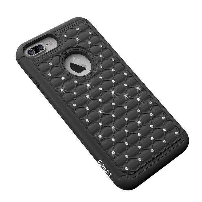 iPhone 7 Plus Case, [5.5 Inch] by HLCT, Soft Interior Silicone Bumper & Hard Shell Solid PC Back, Shock-Absorption... N22