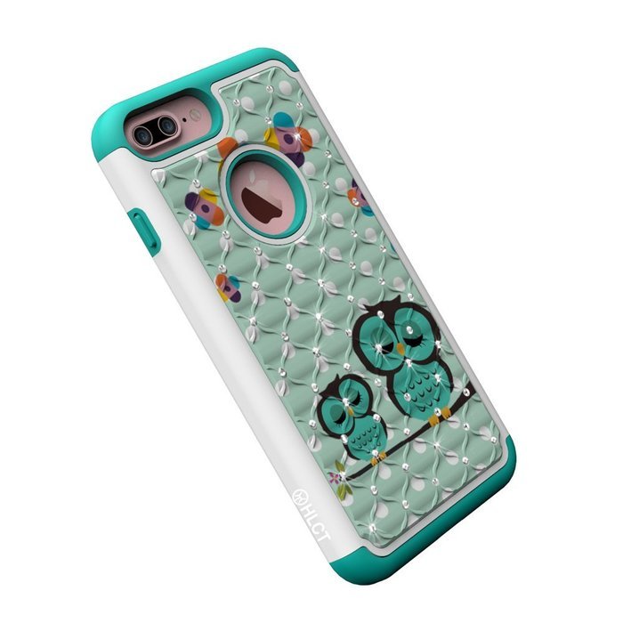 iPhone 7 Plus Case, [5.5 Inch] by HLCT, Soft Interior Silicone Bumper & Hard Shell Solid PC Back, Shock-Absorption... N24