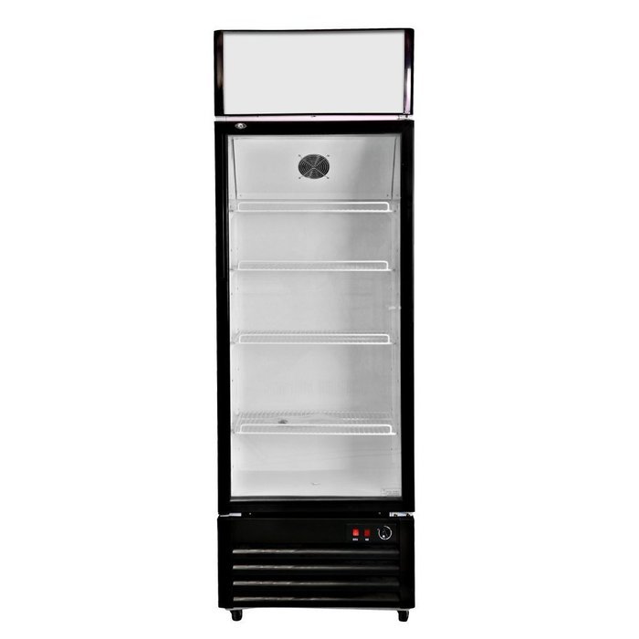308L Glass Display Pull Door Fan & Direct Cooling Beer Soda Beverages Showcase Commercial Refrigerator Merchandise... N8