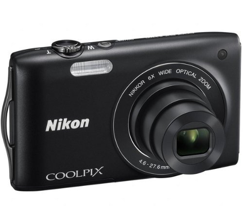 Nikon COOLPIX S3200 16 MP Digital Camera with 6x Zoom NIKKOR Glass Lens and 2.7-inch LCD (Black)