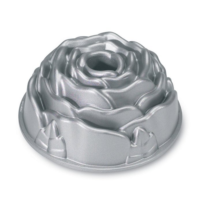Nordic Ware Platinum Rose Cast Aluminum Bundt Pan N2