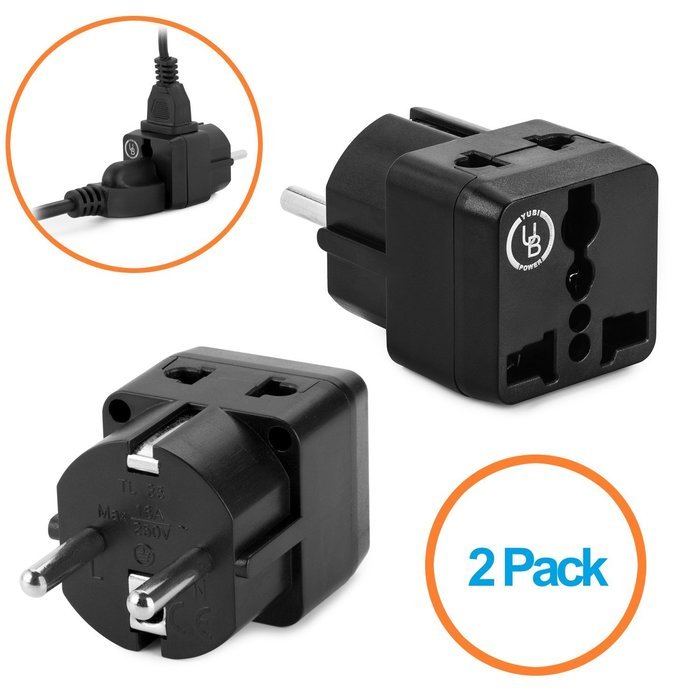 Yubi Power 2 In 1 Universal Travel Adapter With 2 Universal Outlets ...